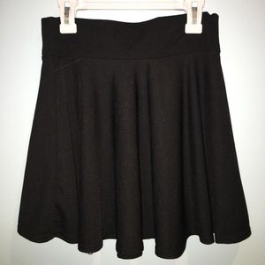 black mini skirt