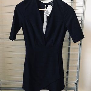 Black low cut romper