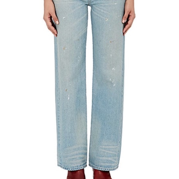 Simon Miller Paint Splatter Wide Leg Jeans - Picture 2 of 6