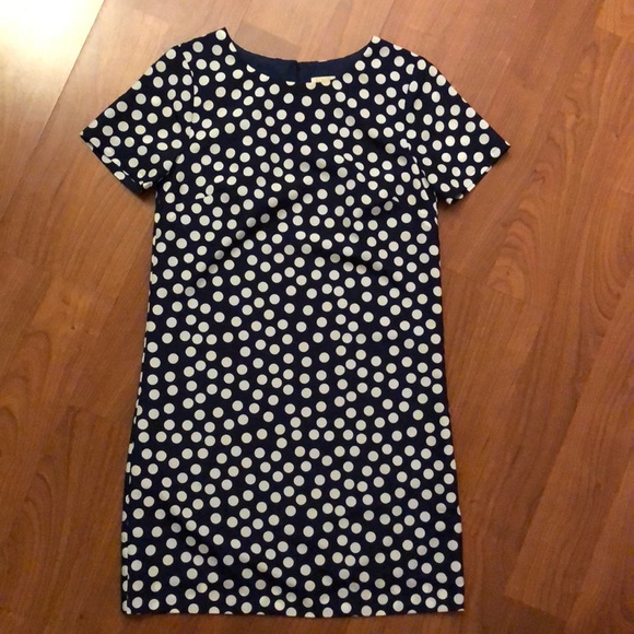 J. Crew Dresses & Skirts - J.Crew Navy Dress Polka Dot Short Sleeve
