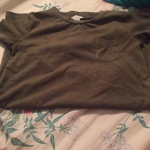 Forever 21 Velvet Olive Green Dress