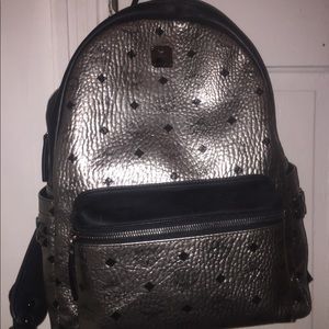 Black And Silver Mcm BookBag