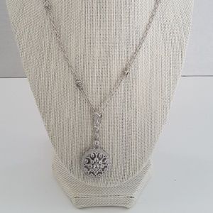 Judith Ripka Silver Estate Necklace w/Enhancer