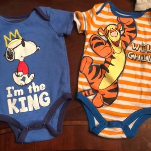 3 onesie shirts size 6-9 months