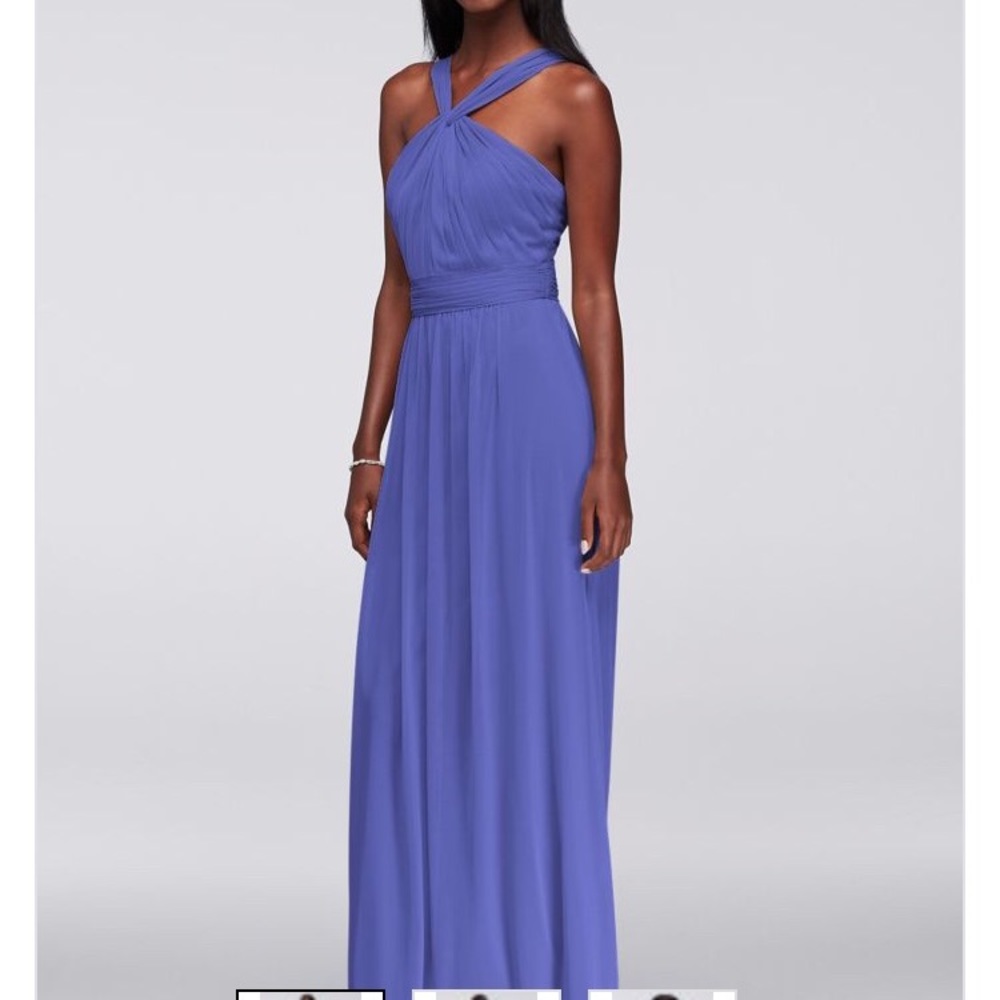 David’s bridal Y-neck long dress