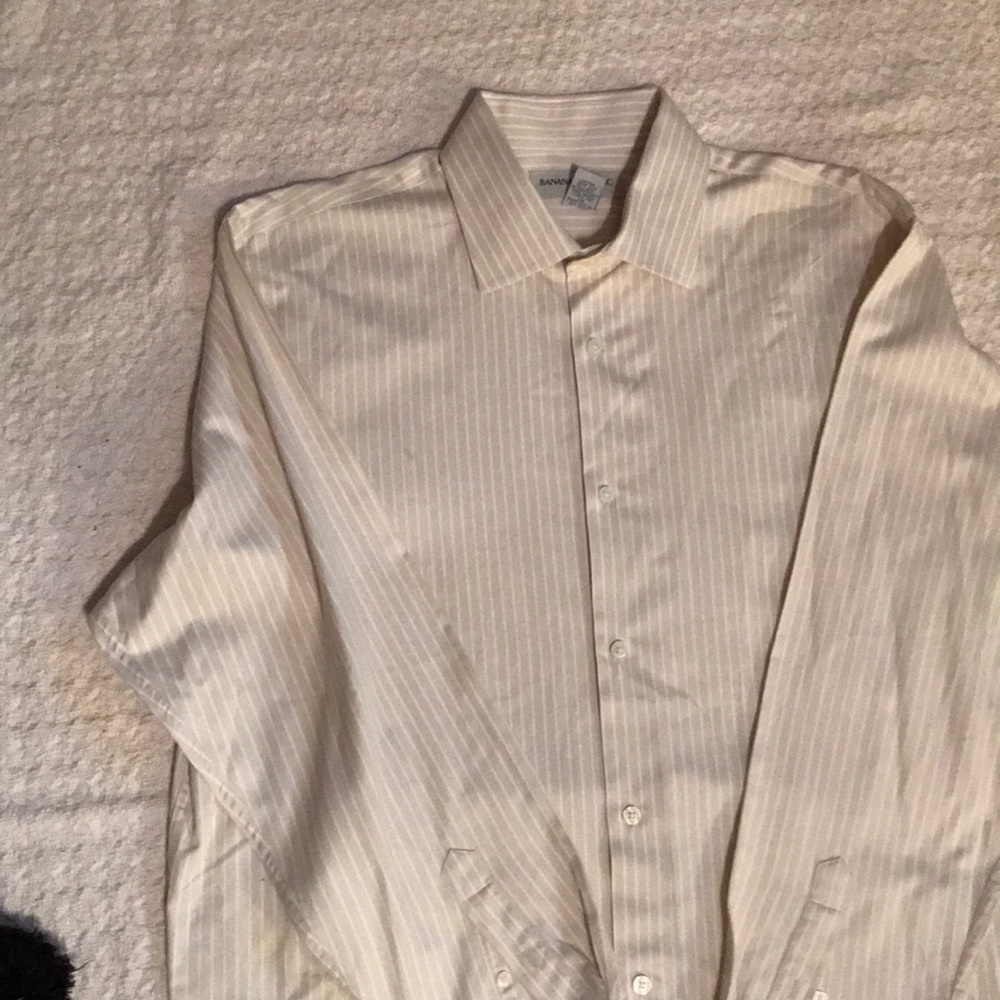 Banana Republic Striped Long Sleeve Dress Shirt - Picture 2 of 3