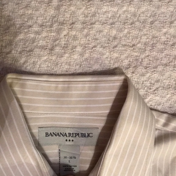 Banana Republic Striped Long Sleeve Dress Shirt - Picture 3 of 3