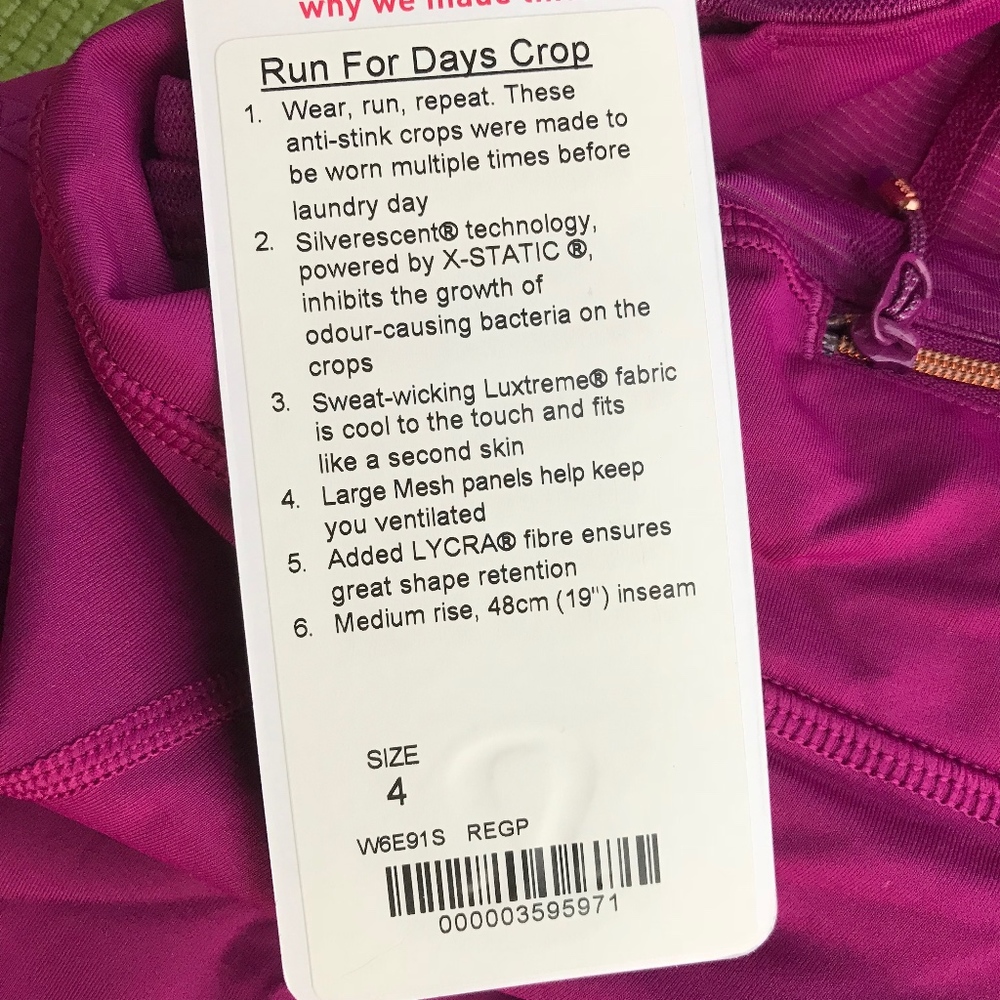 Lululemon run for the days camouflage detail crop - Picture 8 of 8