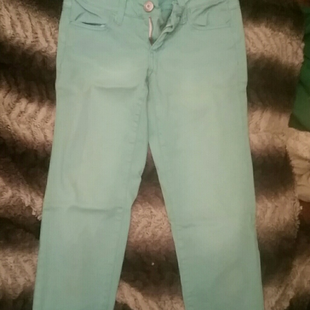American Eagle pants teal colored