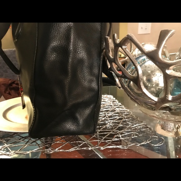 Black soft leather tote never worn!!! - Picture 2 of 6