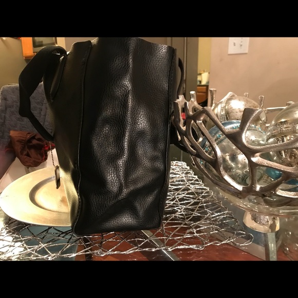 Black soft leather tote never worn!!! - Picture 3 of 6