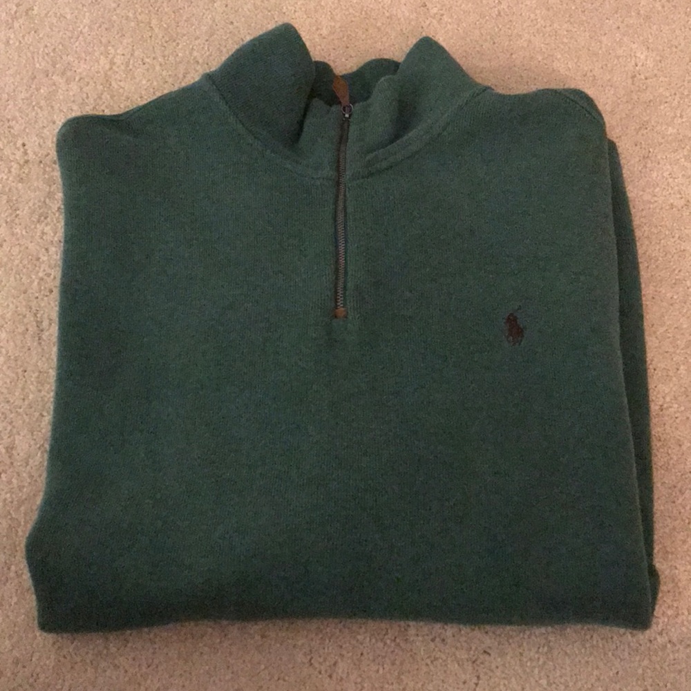 Green ralph lauren pullover sweater