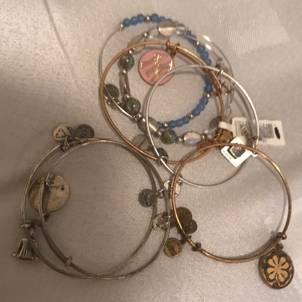 6 alex and ani braclets