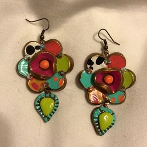 Flower Clay earrings