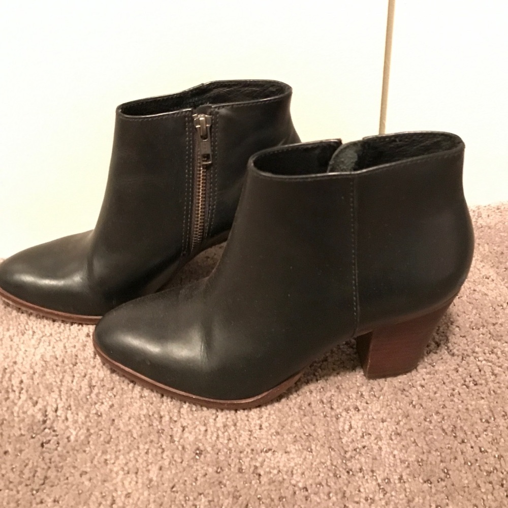 J.crew Black Leather Boots