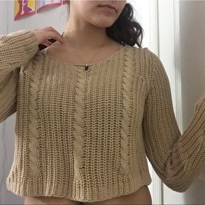 Cropped Knitted Sweater