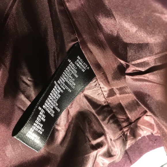 Forever 21 Plum Faux Fur Cropped Wool Coat Size S - Picture 8 of 8