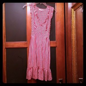 Betsey Johnson Dress candy striped retro Large