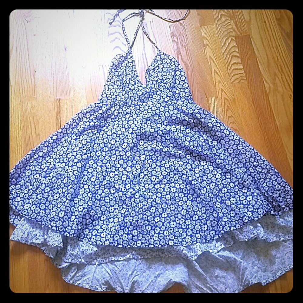 Roots high low dress 4 blue