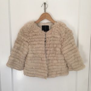 Beulah Rabbit Fur Bolero Jacket