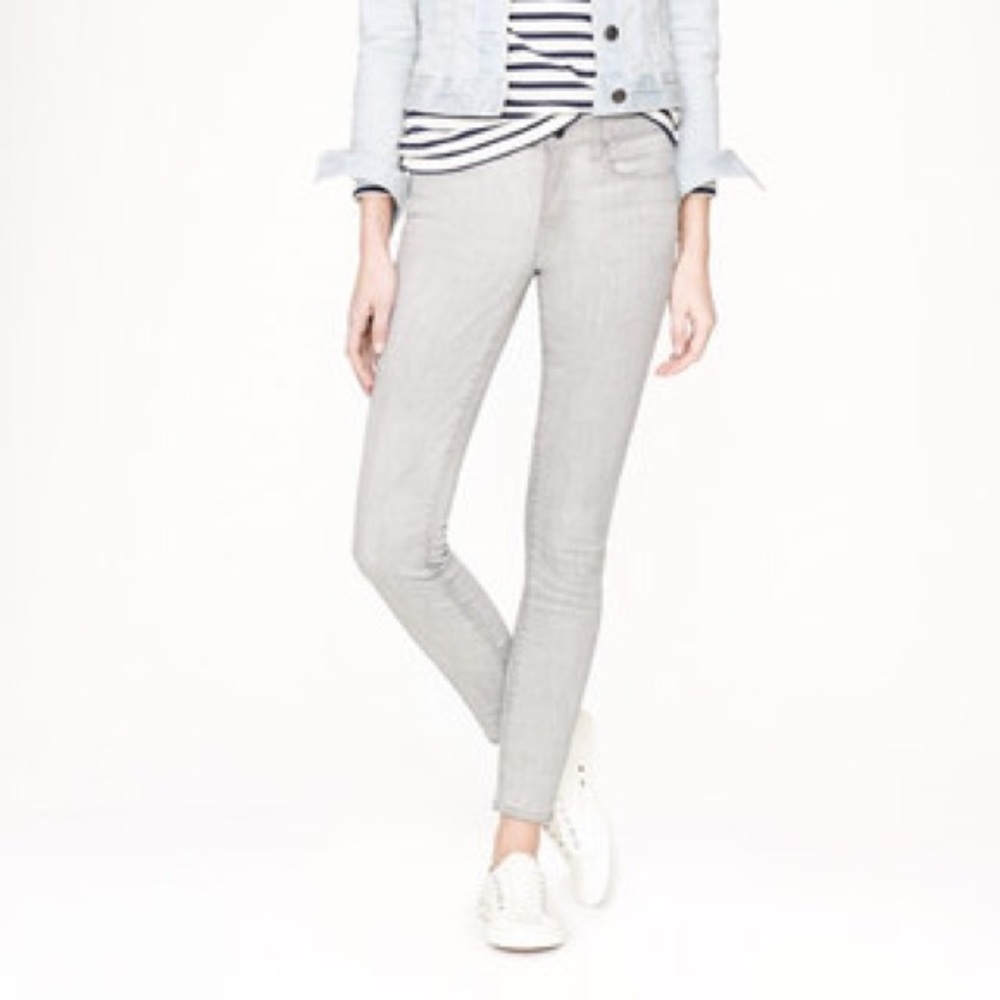 J. Crew Toothpick Jean in Silver Wash A1438 Sz 29