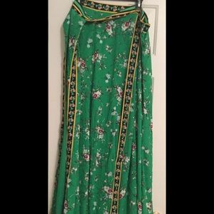 NWOT Floral Green Wrap Dress NY &Co.