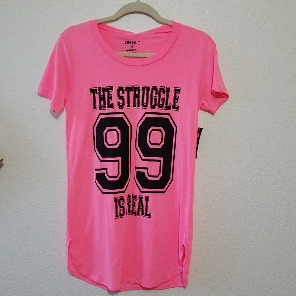 ❌SOLD❌🔥"The Struggle is real"T-shirt Dress - Picture 1 of 6