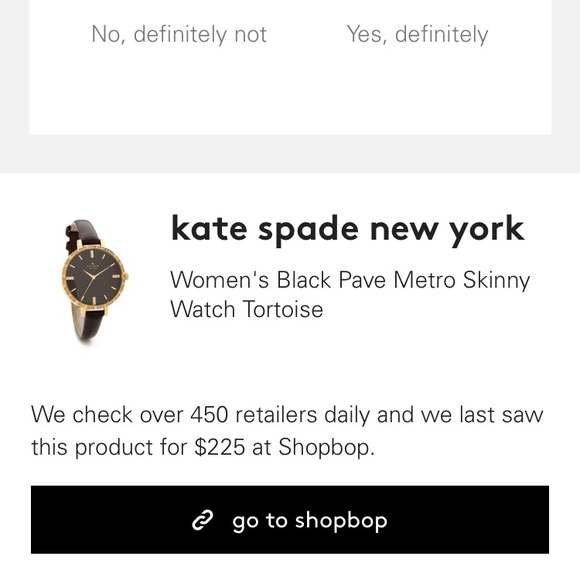 Kate Spade Skinny Metro Watch