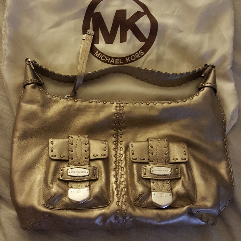 Authentic Michael Kors gold metallic