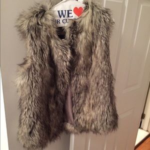 Trendy Tinsel Faux Fur Vest