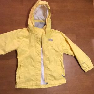 North face rain jacket size 5 girls