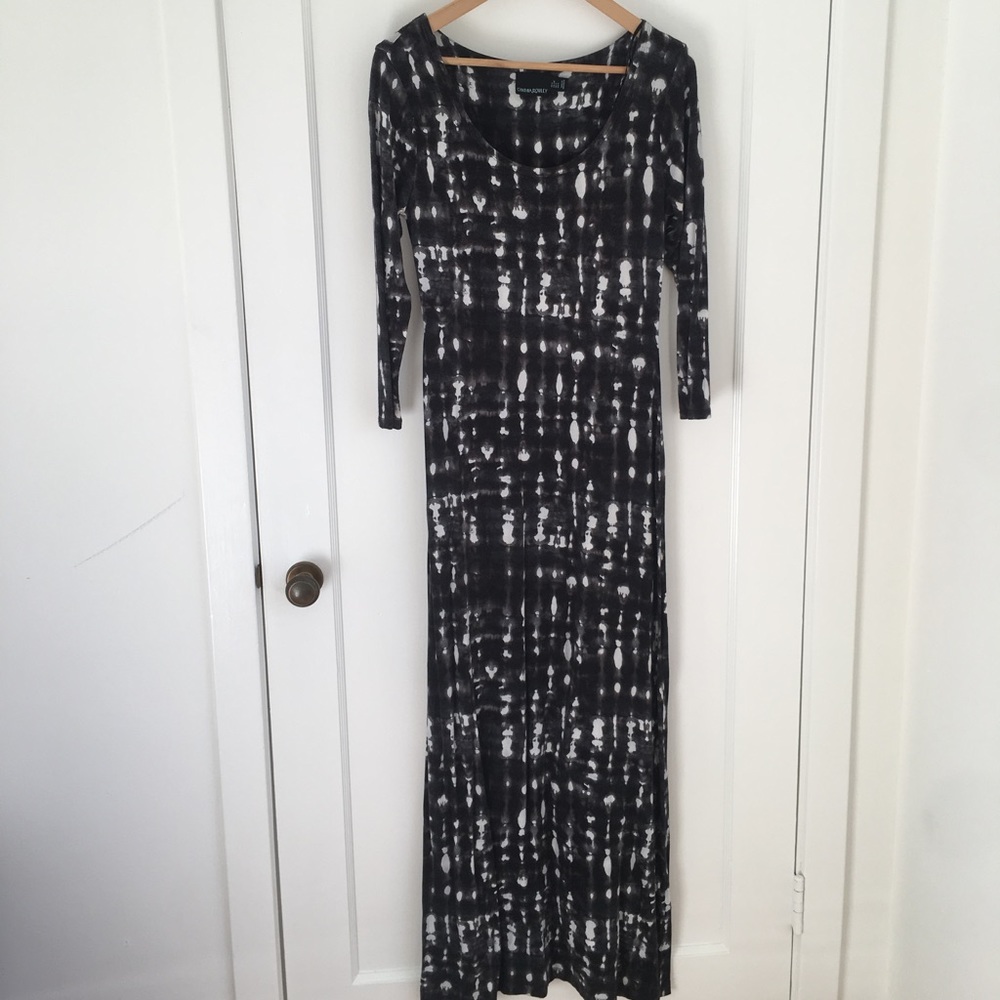 Cynthia Rowley Black & White Tie Die Knit Dress