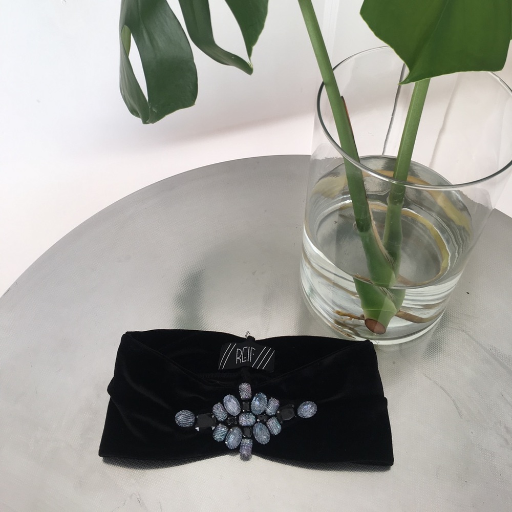 REIF Portland Velvet Swarovski Turban