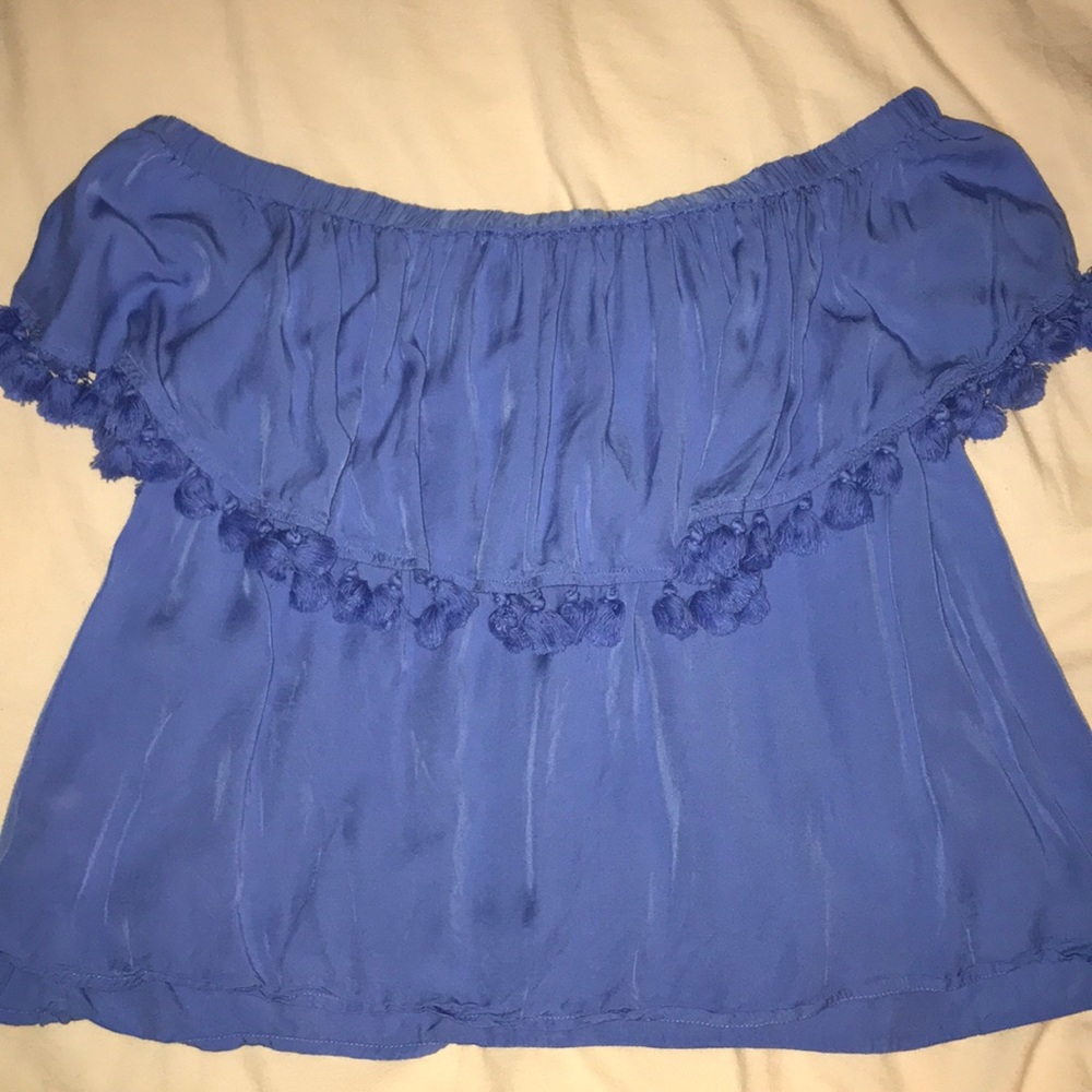 Off the shoulder Blue Top