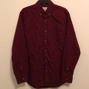 St. John's Bay Easy Care maroon button down
