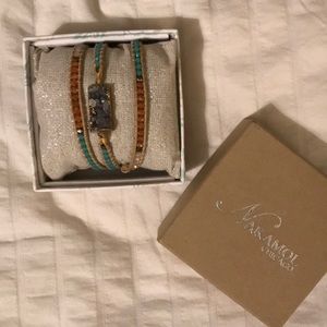 Handmade gemstone wrap bracelet