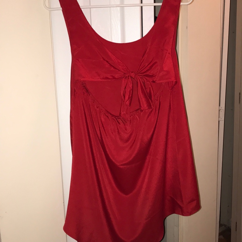 NWT Red tank with bow tie back