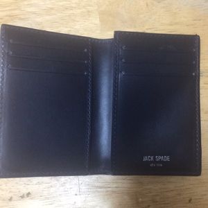 jack Spade embossed lizard nubuck wallet