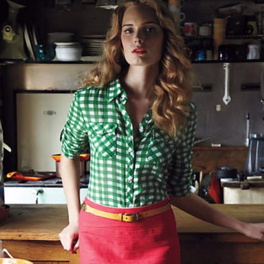 SOLD Sanctuary Cissus Buttondown checked blouse