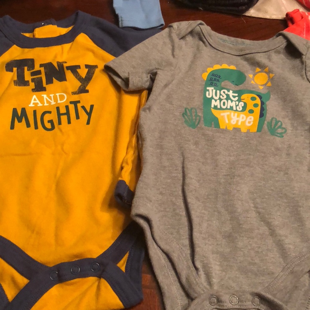 2 onesie shirts size 6-9 months