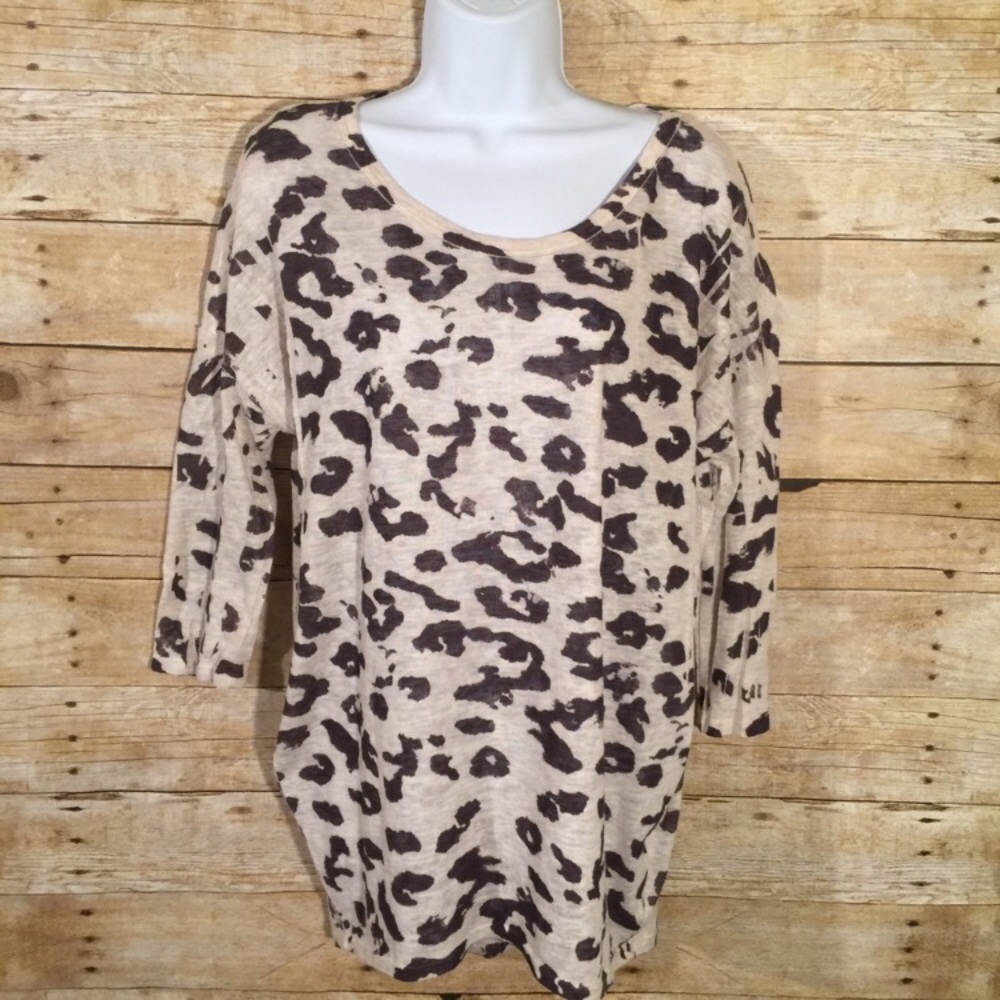 Charming Charlie Leopard Print Dolman Tunic