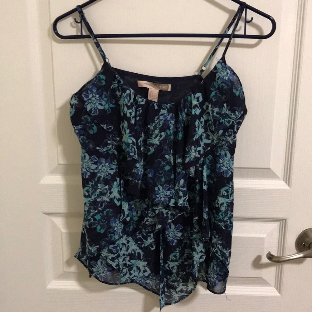 Forever 21 Contemporary Floral Tank Top S