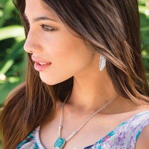 Silpada etched feather earrings