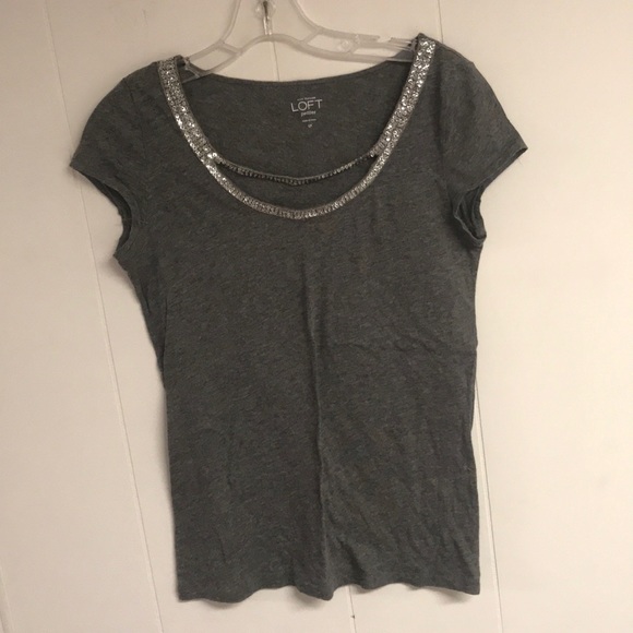 Loft T-Shirt with Rhinestone Accents - Picture 1 of 4