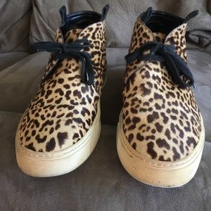 Vintage Saint Laurent YSL cheetah print chukka11.5