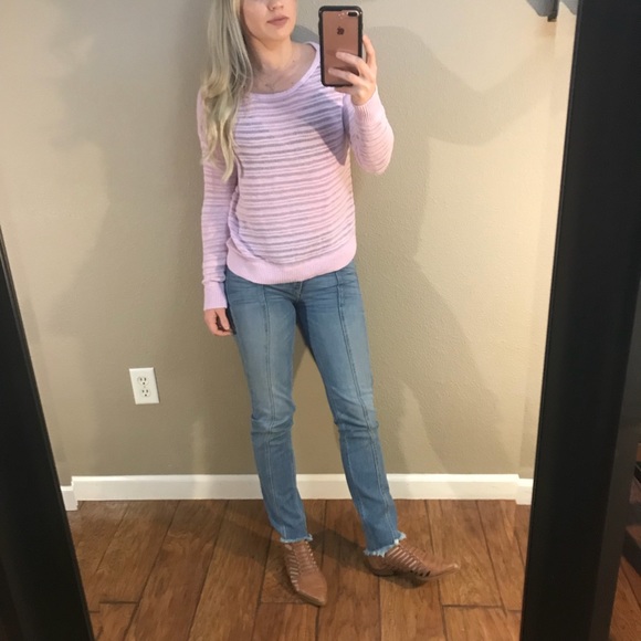 American Eagle Outfitters Sweaters - Lilac Purple Open Knit AEO Sweater