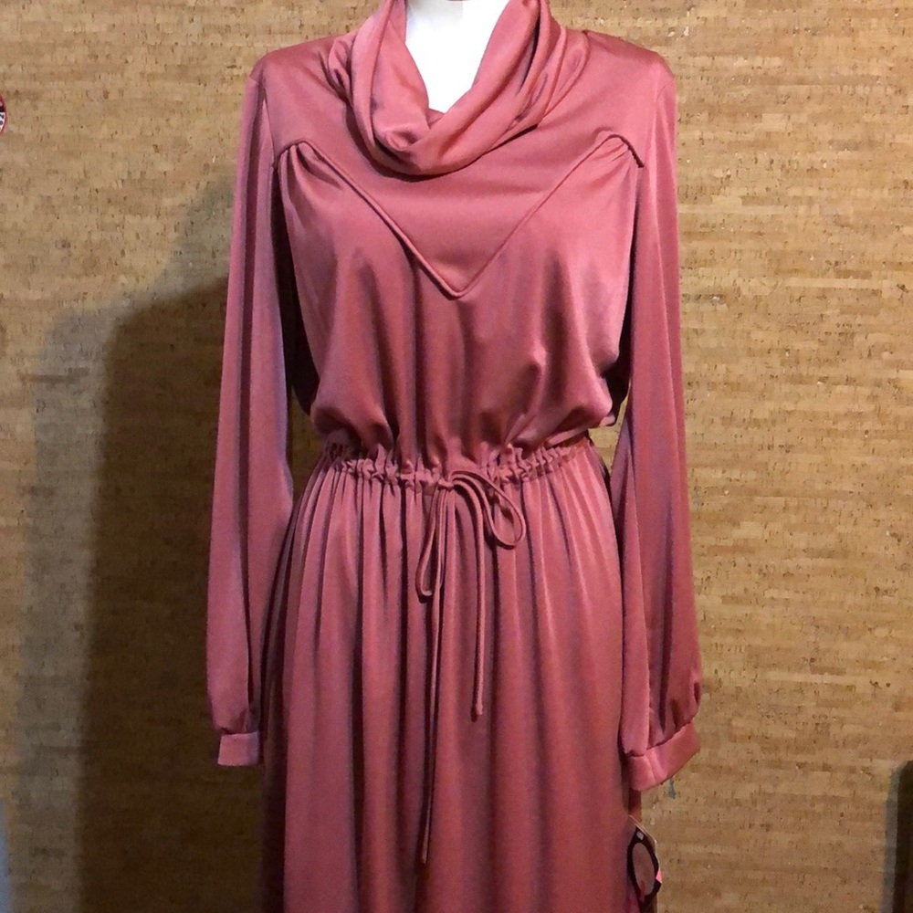 NWT Plaza South Dress Cowl Neck Draw Strong Waist