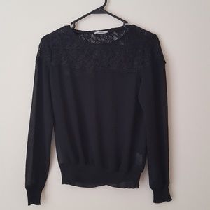 Black lace top