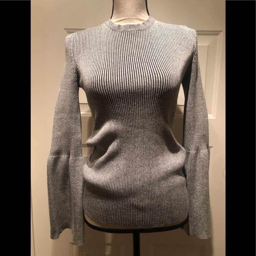 Nordstrom grey ribbed sweater