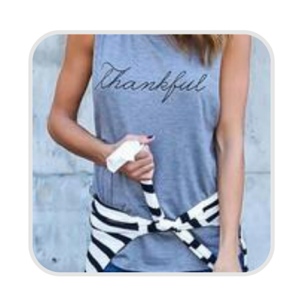 Thankful sleeveless top.